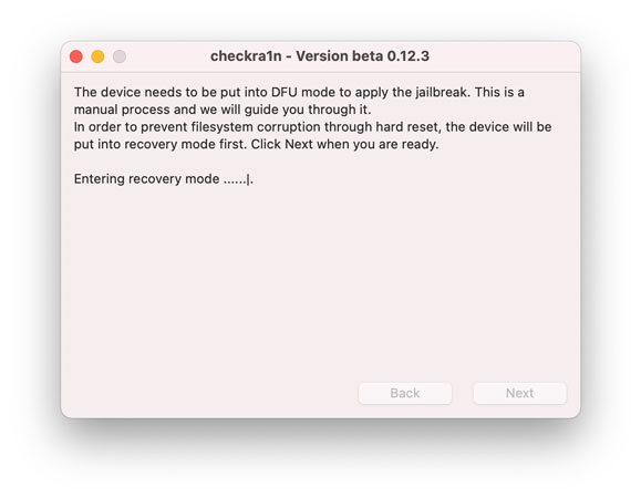 entering recovery mode