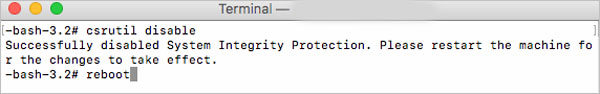 csrustil disable mac
