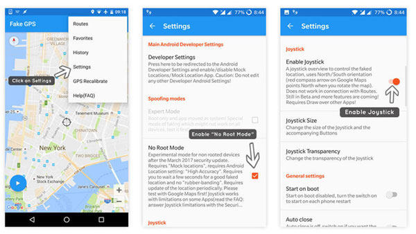 Fake GPS App Settings