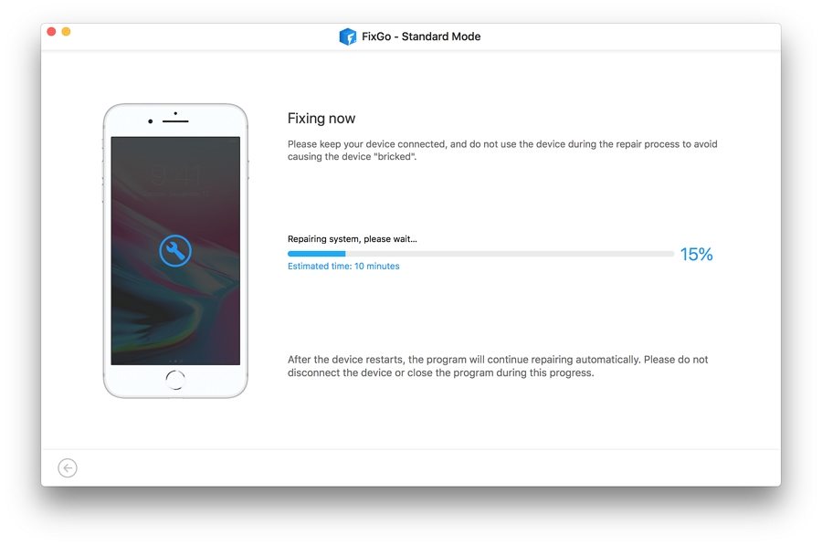 fixgo standard mode fixing now