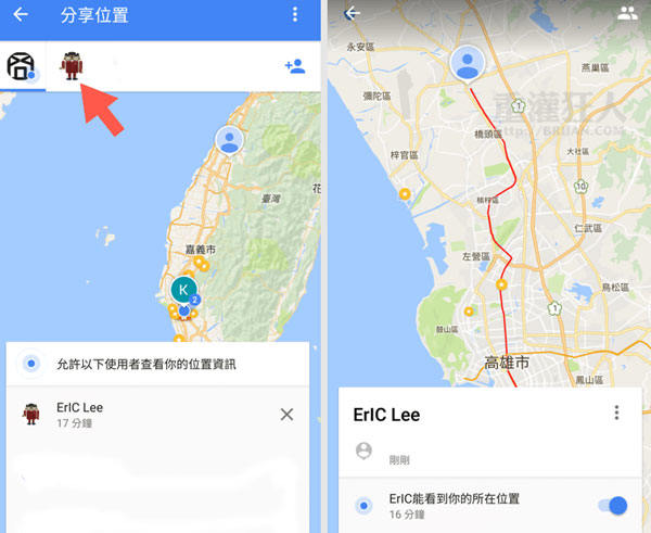 google-map-share