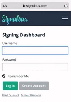 log in signulous
