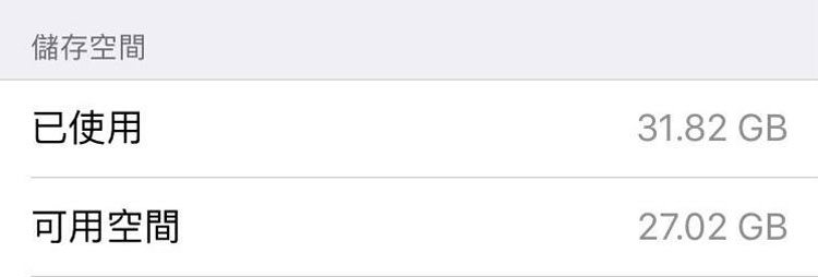 not enough storage space