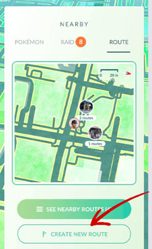 pokemon go creat new route