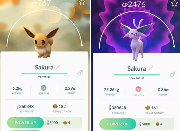 pokemongo espeon evolution
