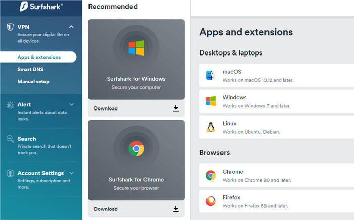 surshark vpn download