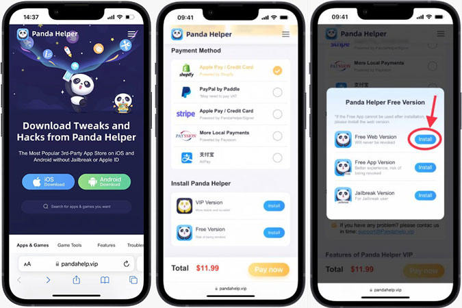 透過 Panda Helper 安裝SpooferGo