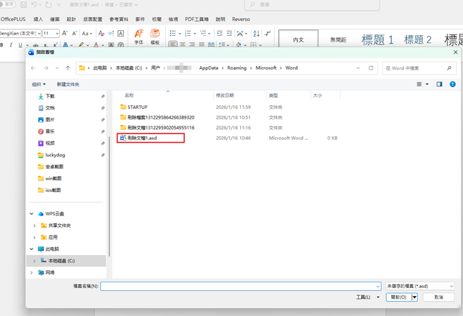 word-recovery-info-save