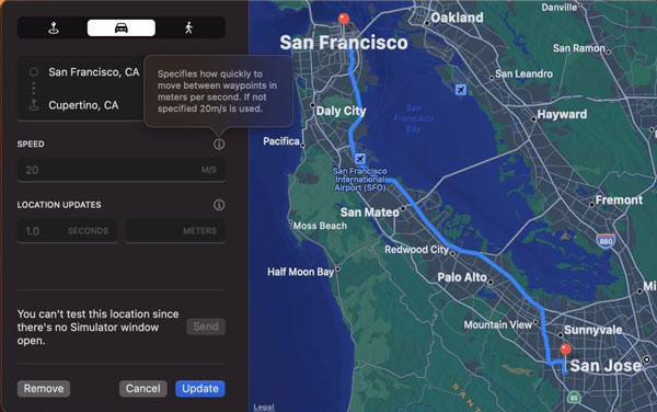 xcode fake location ios app